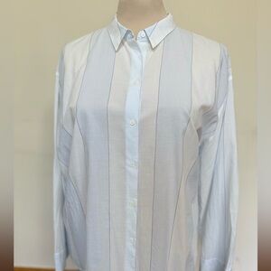 Nordstrom Collection White and pale blue Shirt #120